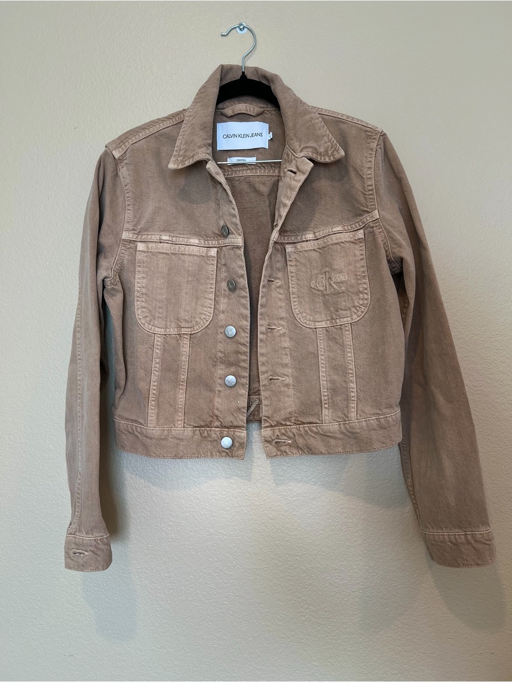 Calvin Klein Jeans Women's Light Tan Denim Jacket